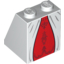 Набор LEGO Slope 65 2 x 2 x 2 with Bottom Tube with Red Inset Skirt Print, Белый
