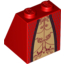 Набор LEGO Slope 65В° 2 x 2 x 2 with Bottom Tube with Gold Inset Skirt with Dark Red Trim and Background Print, Красный