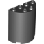 Набор LEGO Cylinder Half 2 x 4 x 4, Черный