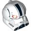 Набор LEGO Minifig Helmet Clone Pilot with Open Visor and Black and Tan Details Print, Белый