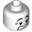 Набор LEGO Minifig Head Mime Scared Look, Black Eyes with White Pupils Print [Blocked Open Stud], Белый