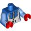 Набор LEGO Torso White Zipper and Ski Bib with Number 211 Print / Medium Blue Arms / Red Hands, Голубой