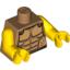 Набор LEGO Torso Armor with Gold Plated Muscles Outline Print (Spartan) / Yellow Arms / Yellow Hands, Medium Dark Flesh