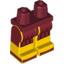 Набор LEGO Legs and Dark Red Hips with Spartan Tunic and Sandals Print, Желтый