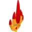 Набор LEGO Hero Factory Weapon Accessory - Flame, Marbled Bright Light Orange Pattern, Красный