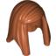 Набор LEGO Minifig Hair Female Long Smooth, Темно-оранжевый