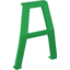 Набор LEGO Support Crane Stand Double without Studs on Cross-Brace, with Axle Holes on Top, Зеленый