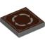 Набор LEGO Tile 2 x 2 with 4 White Arrows in Circle and Border on Reddish Brown Background Print, Темный сине-серый