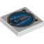 Набор LEGO Tile 2 x 2 with Torpedo and Bubbles in Porthole Print, Белый