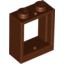 Набор LEGO Window 1 x 2 x 2 Flat Front, Красно-коричневый