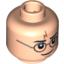 Набор LEGO Minifig Head Dual Sided HP Harry with Glasses and Lightning Bolt, Frowning / Smiling Print [Blocked Open Stud], Light Flesh
