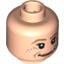 Набор LEGO Minifig Head Female with Peach Lips, Crow's Feet and Mouth Lines Print (HP Mrs. Weasley) [Blocked Open Stud], Light Flesh