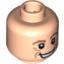 Набор LEGO Minifig Head Male Brown Eyebrows, Wrinkles, Wide Smile Print (HP Mr. Weasley) [Blocked Open Stud], Light Flesh