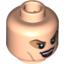 Набор LEGO Minifig Head Dual Sided HP Bellatrix with Brown Eyeshadow and Dark Red Lips, Laughing / Scared Print [Blocked Open Stud], Light Flesh