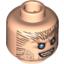 Набор LEGO Minifig Head Dual Sided HP Werewolf Fur with Grim Face / Bared Teeth Print [Blocked Open Stud], Light Flesh