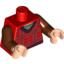 Набор LEGO Torso Harry Potter Tartan with V-neck Print / Reddish Brown Arms / Light Flesh Hands, Красный