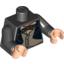 Набор LEGO Torso Harry Potter Jacket Formal with 4 Button Vest and Brown Bow Tie Print / Black Arms / Light Flesh Hands, Черный
