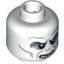 Набор LEGO Minifig Head Alien with HP Voldemort with Teeth Print [Blocked Open Stud], Белый