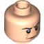Набор LEGO Minifig Head Male HP Snape with Brown Lines and Crease Between Eyebrows Print [Blocked Open Stud], Light Flesh