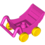 Набор LEGO Duplo Pram (Baby Carriage, Stroller) with Black Wheels, New Style - Complete Assembly, Темно-розовый