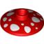 Набор LEGO Dish 2 x 2 Inverted [Radar] with Mushroom Spots Print, Красный