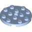 Набор LEGO Plate Round 4 x 4 with Pin Hole, Bright Light Blue