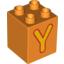 Набор LEGO DUPLO BRICK 2X2X2 Y, Оранжевый