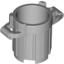 Набор LEGO Trash Can with 4 Cover Holders, Светлый сине-серый