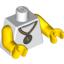 Набор LEGO Torso Gold Medallion with Dollar Sign Print / Yellow Arms / Yellow Hands, Белый