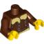 Набор LEGO Torso Bomber Jacket with Light Yellow Collar Print / Reddish Brown Arms / Yellow Hands, Красно-коричневый