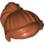 Набор LEGO Minifig Hair Female Ponytail and Swept Sideways Fringe, Темно-оранжевый