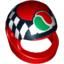 Набор LEGO Minifig Helmet Standard with Checks and Octan Logo Print, Красный