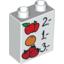 Набор LEGO Duplo, Brick 1 x 2 x 2 with Apples, Orange, and Strawberries Prices Print, Белый