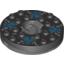 Набор LEGO Turntable 6 x 6 Round Dark Bluish Gray Base with Black Top with Blue Skulls on White Print (Ninjago Spinner), Черный