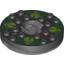 Набор LEGO Turntable 6 x 6 Round Dark Bluish Gray Base with Black Top with Lime Skulls on Green Print (Ninjago Spinner), Черный