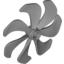 Набор LEGO Propeller 7 Blade 6 Diameter, Flat Silver