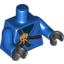 Набор LEGO Torso Ninjago Brown Rope, Gold Medallion and Dark Blue Undershirt Print / Blue Arms / Black Hands, Голубой