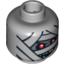 Набор LEGO Minifig Head Dual Sided - Mummy Face with 2 Eyes / 1 Eye Print [Blocked Open Stud], Светлый сине-серый
