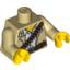 Набор LEGO Torso Pharaoh's Quest Tan Waistcoat, White Shirt, Bandolier and Silver Buckle Print (Jake Raines) / Tan Arms / Yellow Hands, Tan