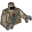Набор LEGO Torso Pharaoh's Quest Bandage Wrapping with Gold Necklace and Gold Belt Print (Amset-Ra) / Dark Tan Arms / Dark Bluish Gray Hands, Dark Tan