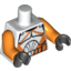 Набор LEGO Torso Clone Trooper Armour with Orange Markings Print / Orange Arms / Black Hands, Белый