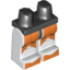 Набор LEGO Legs and Black Hips with Clone Trooper Orange Armour Print, Белый