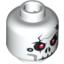 Набор LEGO Minifig Head - Cracked Skull with Holes Print [Blocked Open Stud], Белый