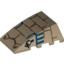 Набор LEGO Wedge 4 x 4 No Top Studs with Bricks, Blue Lines and 2 Eyes Print (Cobra Head), Dark Tan