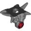 Набор LEGO Minifig Armour - Breastplate with Gray Shoulder Spikes and Ninjago Cracked Red Skull Print, Черный