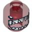 Набор LEGO Minifig Head - Small Eyes and Large Open Shark Mouth Print [Blocked Open Stud], Прозрачный красный