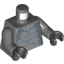 Набор LEGO Torso Atlantis Hammerhead Warrior Print / Dark Bluish Gray Arms / Black Hands, Темный сине-серый
