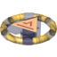 Набор LEGO Ring with Centre Triangle with Gold Bands and Triangle Print [Atlantis Key], Trans-Purple