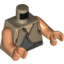 Набор LEGO Torso Gungan Dark Bluish Gray / Light Brown Shirts Front and Back Print / Flesh Arms / Flesh Hands, Dark Tan