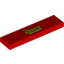 Набор LEGO Tile 1 x 4 with Gold and Black 'Rust-eze' Print, Красный